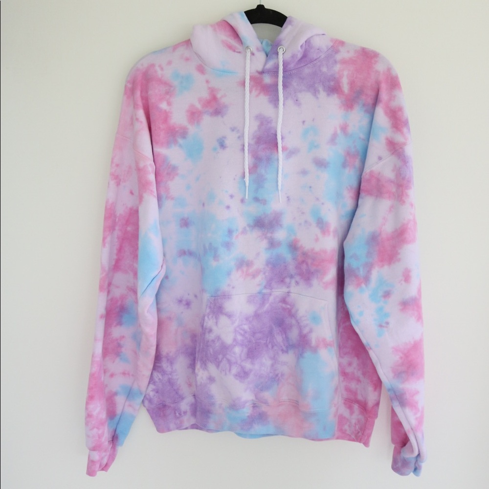 Purple cotton candy tie dye hoodie